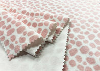 100% de Stof van de polyestervacht voor Druk 210GSM van de Huis de Textiel Roze Luipaard