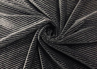 220GSM elastische 93%-Polyester Corduroy Stof voor de Zwarte van de Kledingsbank