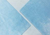 92% polyester Elastische Micro- Fluweelstof voor Huis Textielbaby Blauwe 340GSM