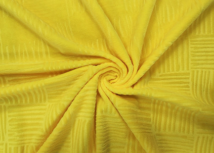 210GSM zachte Micro- van 100% Polyester In reliëf gemaakte Fluweelstof voor Gele Huistextiel -
