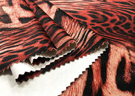 De Stof van het de Polyesterfluweel van 260GSM Velboa voor de Kleding Tiger Pattern van Dames 150cm Breedte