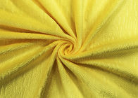 210GSM zachte het Patroon Micro- van 100% Polyester In reliëf gemaakte Gele Fluweelstof -